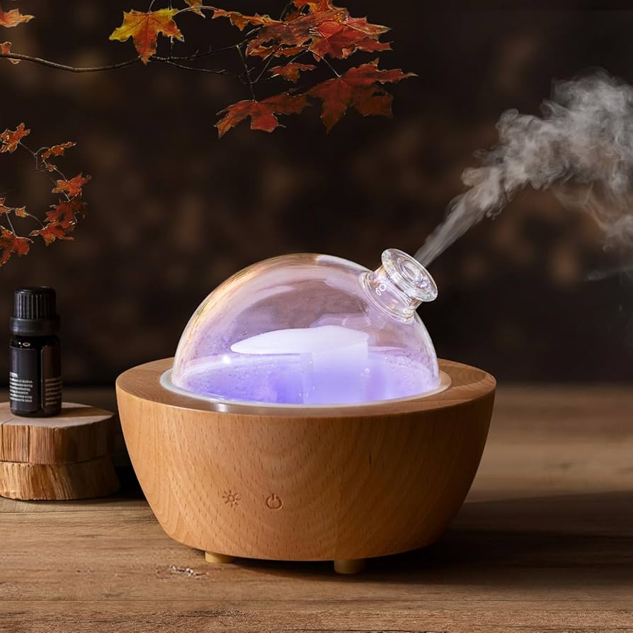 The Aura Wood Grain Essential Oil Diffuser