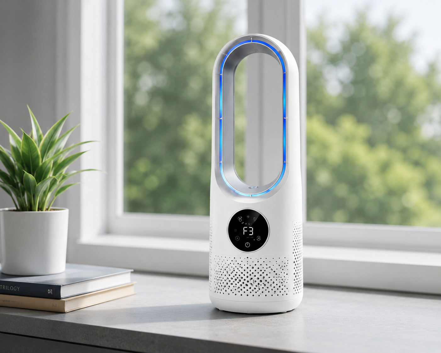 3-in-1 Bladeless Air Purifier, Humidifier & Purifier Tower