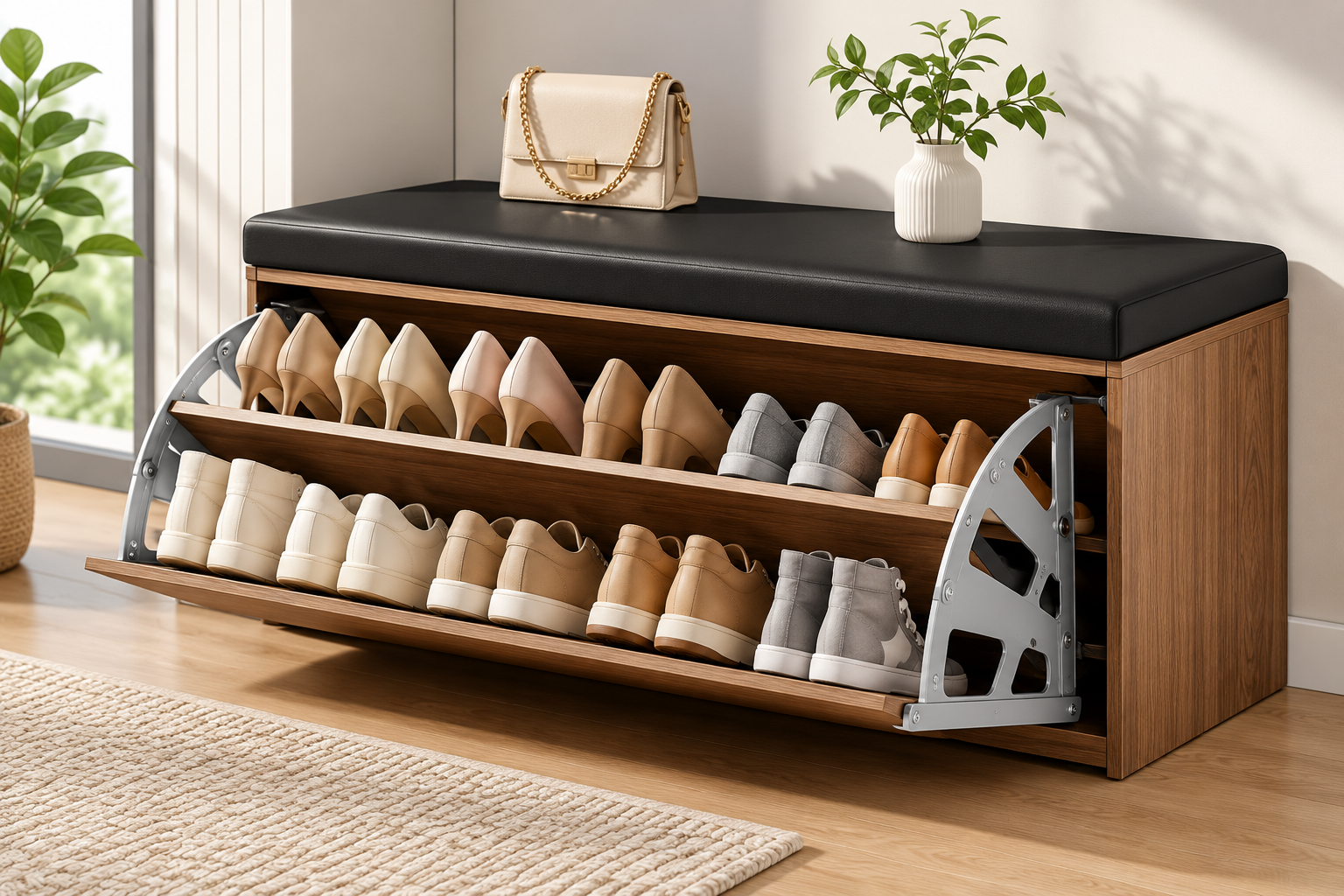 Heavy-Duty Flip Shoe Cabinet Hinge Kit