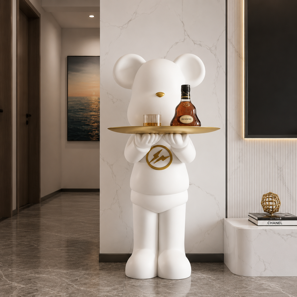 Luxury Bear Tray Sculpture