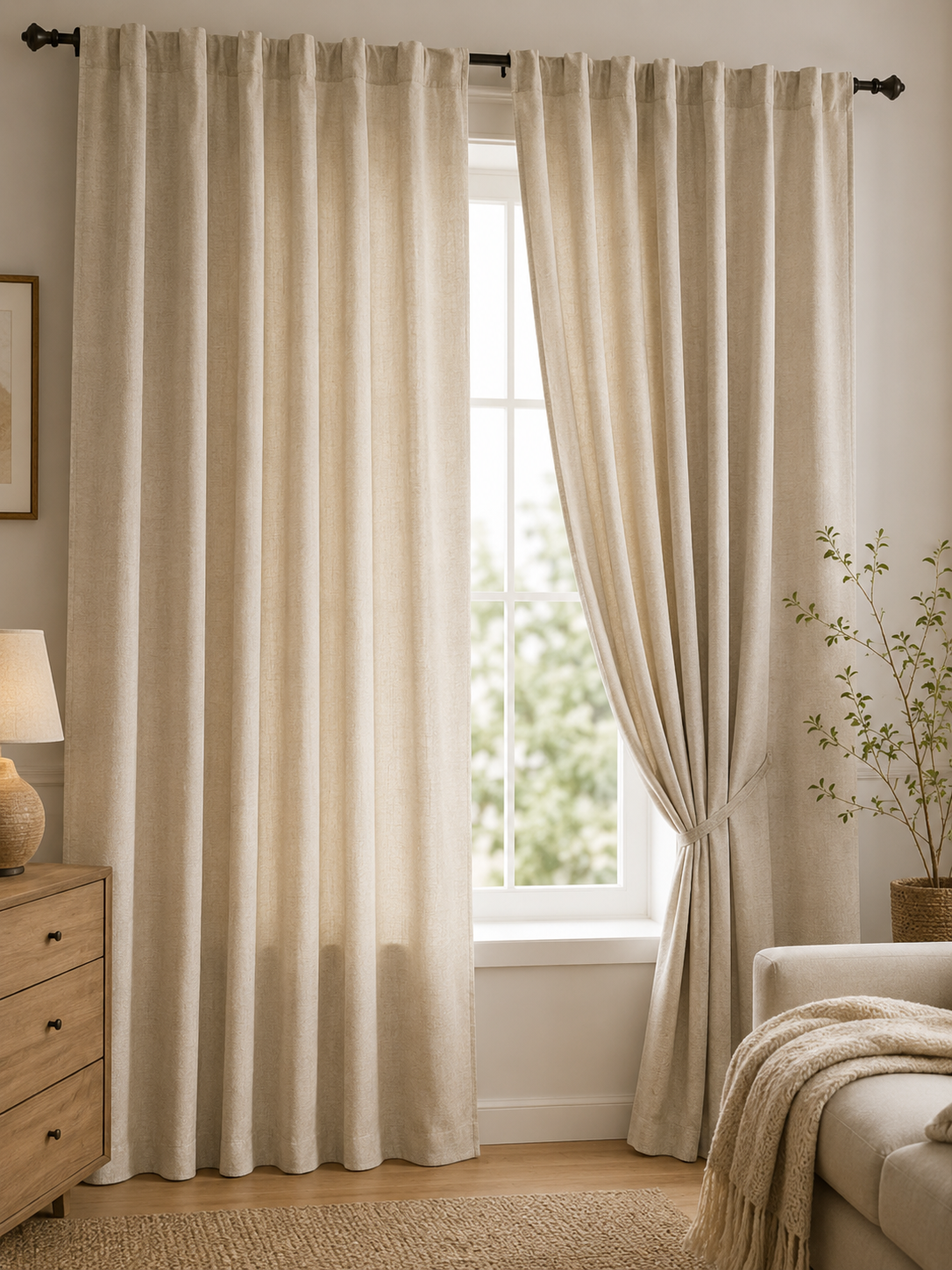 Modern Minimalist Cotton Linen Curtains