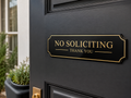 Elegant No Soliciting Door Sign