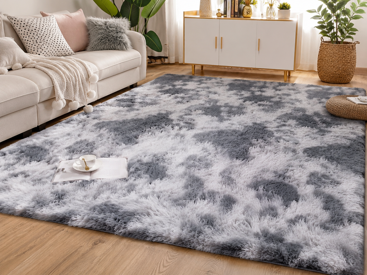 Luxury Plush Tie-Dye Area Rug