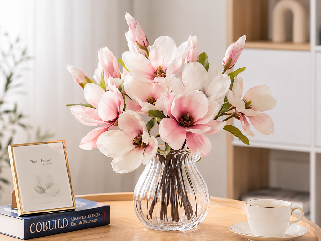 3-Stem Magnolia Silk Flower Arrangement