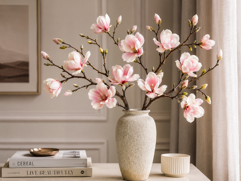 PU Magnolia Blossom Branch