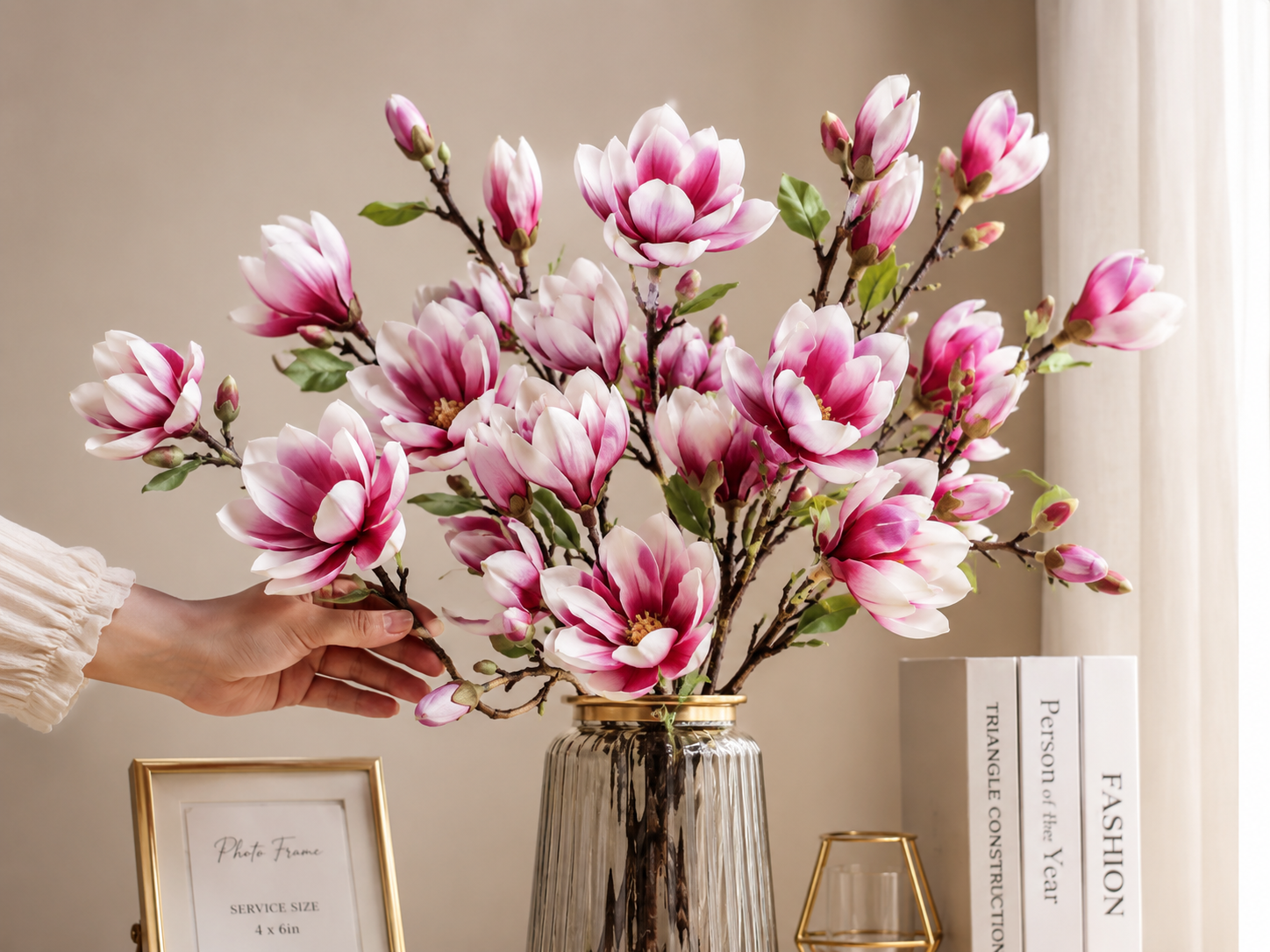 Artificial Silk Magnolia Bouquet
