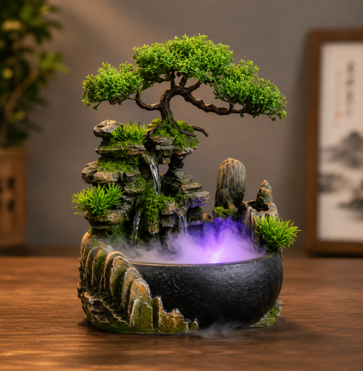 Wealth Feng Shui Desktop Waterfall Fountain