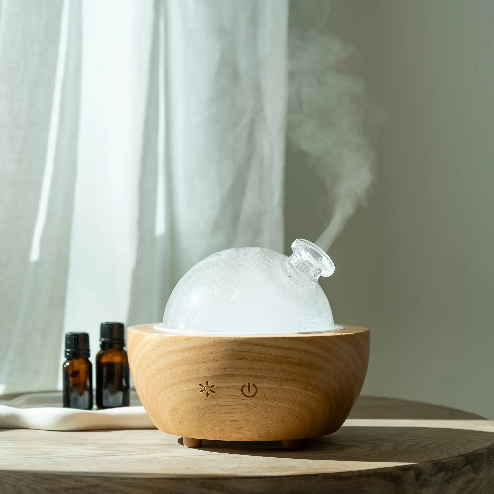 The Aura Wood Grain Essential Oil Diffuser