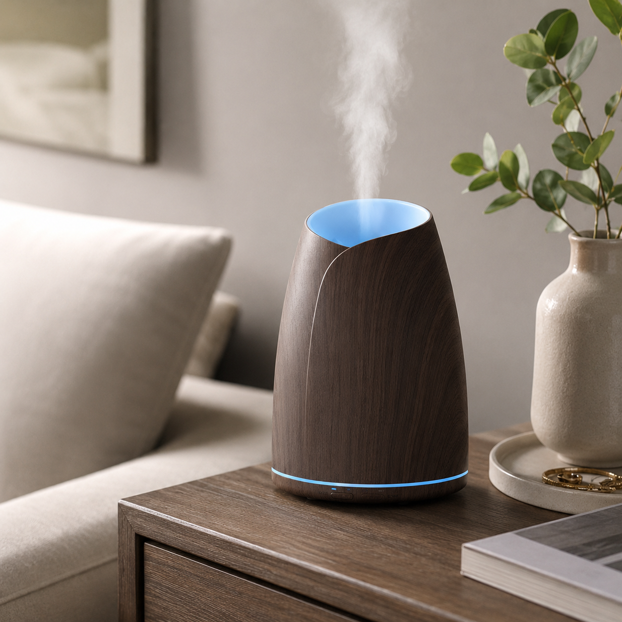 500ml Wood Grain Essential Oil Diffuser