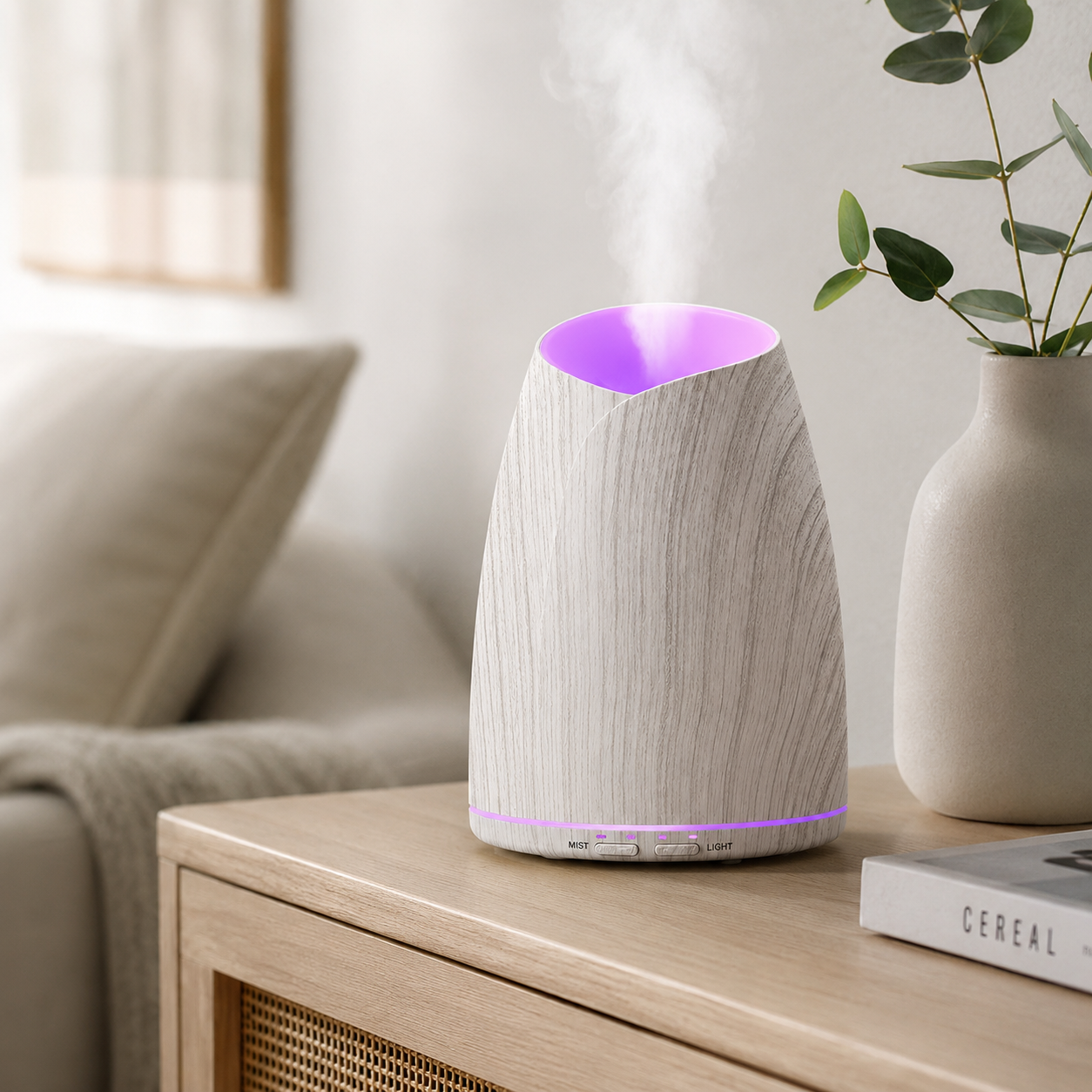500ml Wood Grain Essential Oil Diffuser