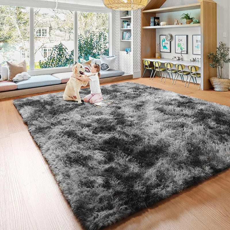 Luxury Plush Tie-Dye Area Rug
