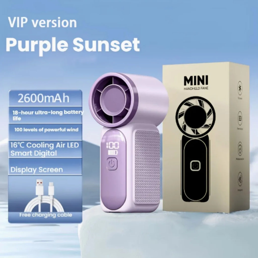 100-Speed Turbo Handheld Fan