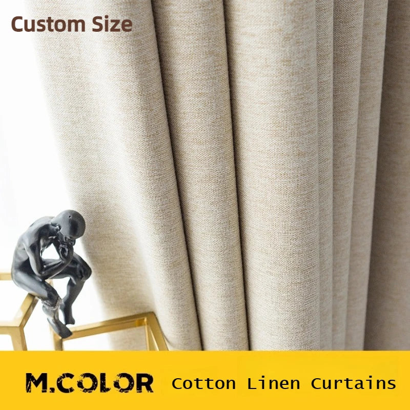Modern Minimalist Cotton Linen Curtains