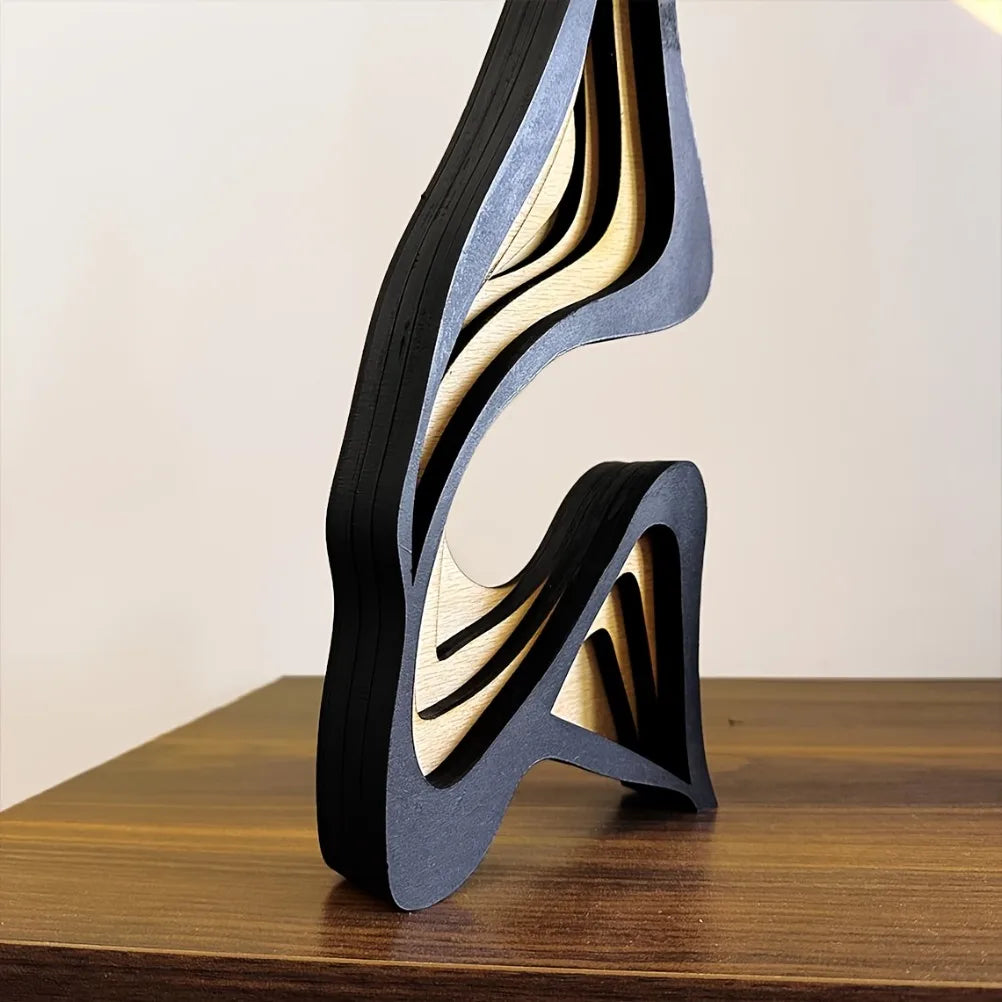 Artistic Abstract Wooden Streamline Sculpture
