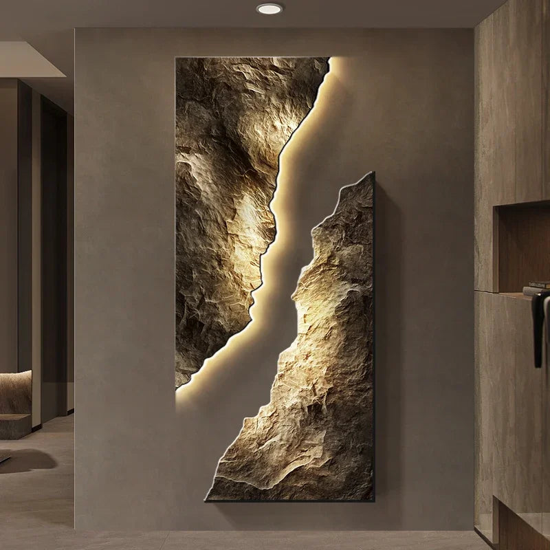 Luxury Rock Formation LED Wall Art Lamp