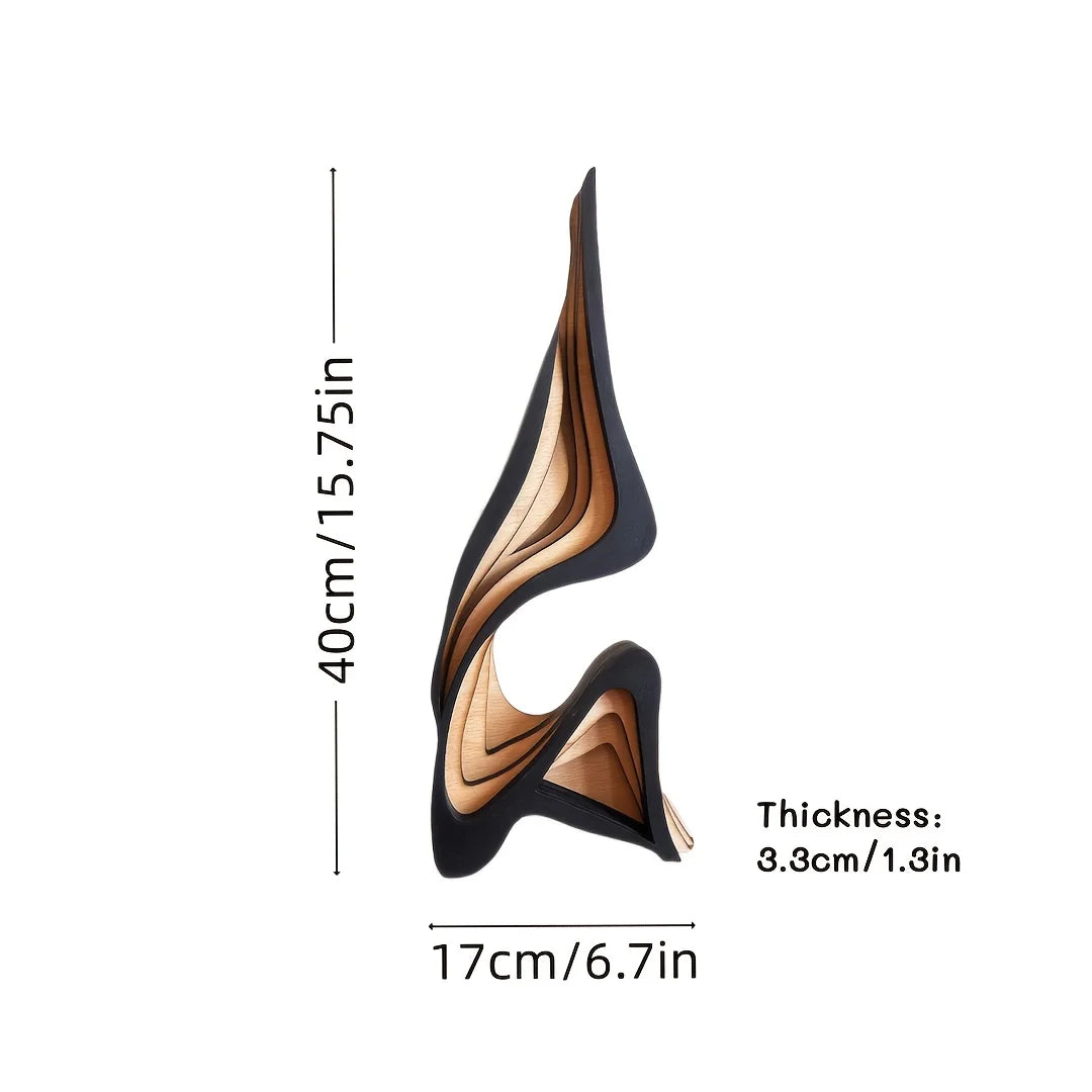 Artistic Abstract Wooden Streamline Sculpture