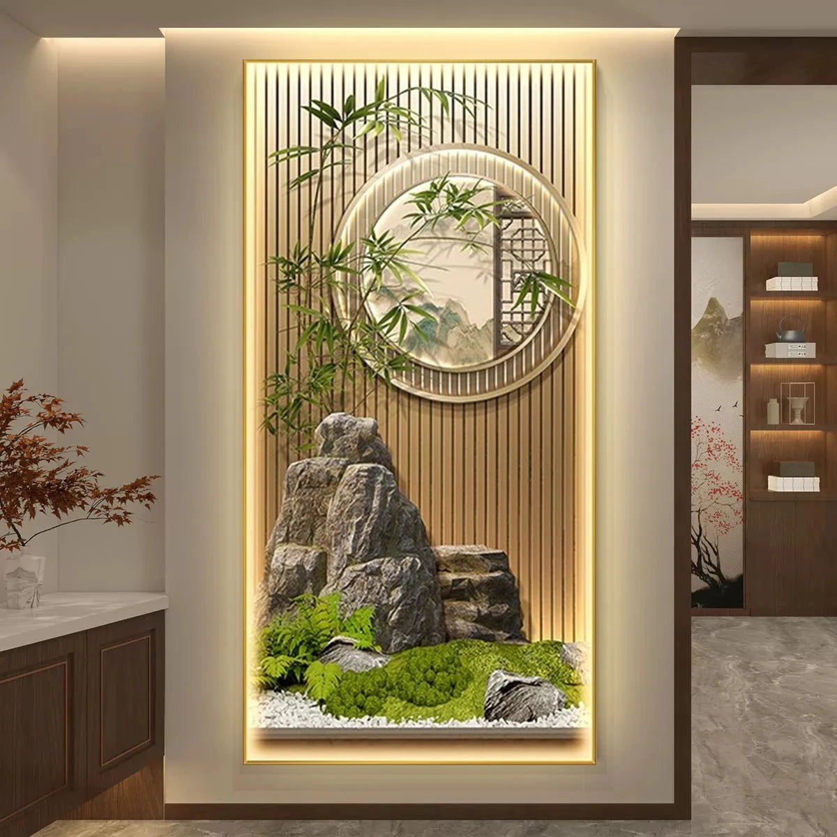 Bamboo Serenity LED Wall Art