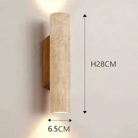 Natural Travertine Stone Wall Sconce