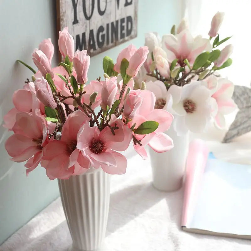 3-Stem Magnolia Silk Flower Arrangement