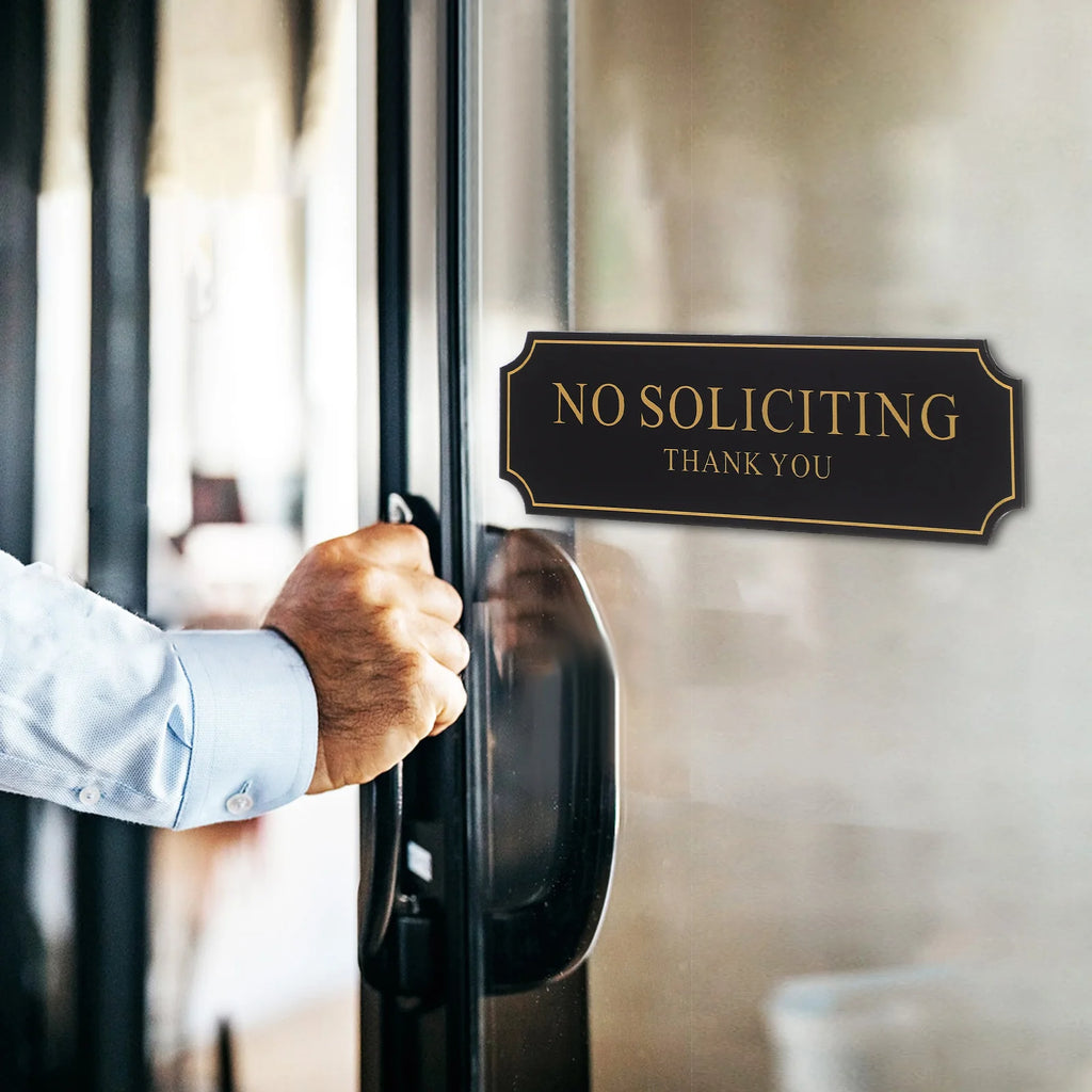 Elegant No Soliciting Door Sign