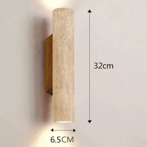 Natural Travertine Stone Wall Sconce
