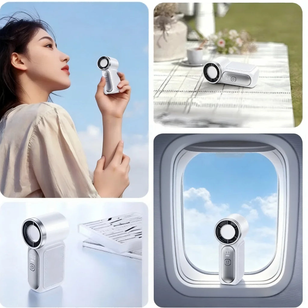 100-Speed Turbo Handheld Fan