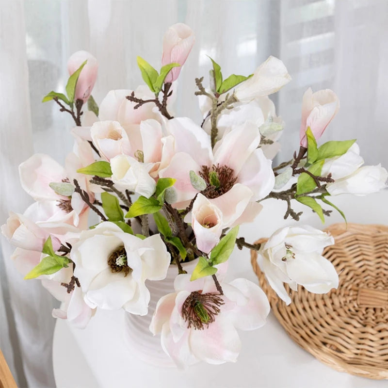 3-Stem Magnolia Silk Flower Arrangement