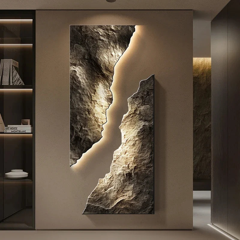 Luxury Rock Formation LED Wall Art Lamp