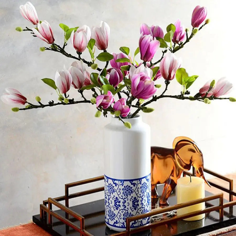 Artificial Silk Magnolia Bouquet