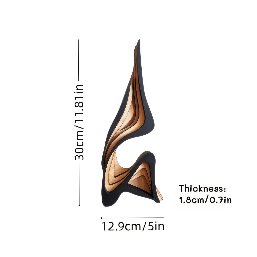 Artistic Abstract Wooden Streamline Sculpture