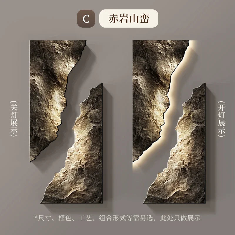 Luxury Rock Formation LED Wall Art Lamp