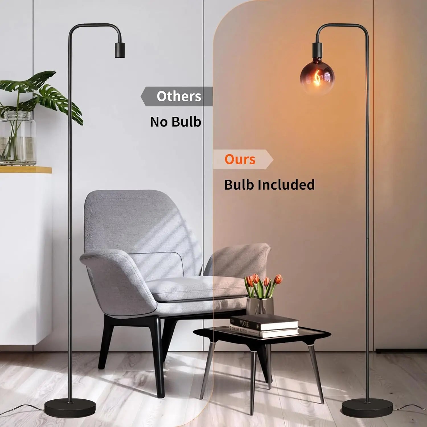 Modern Industrial Globe Floor Lamp