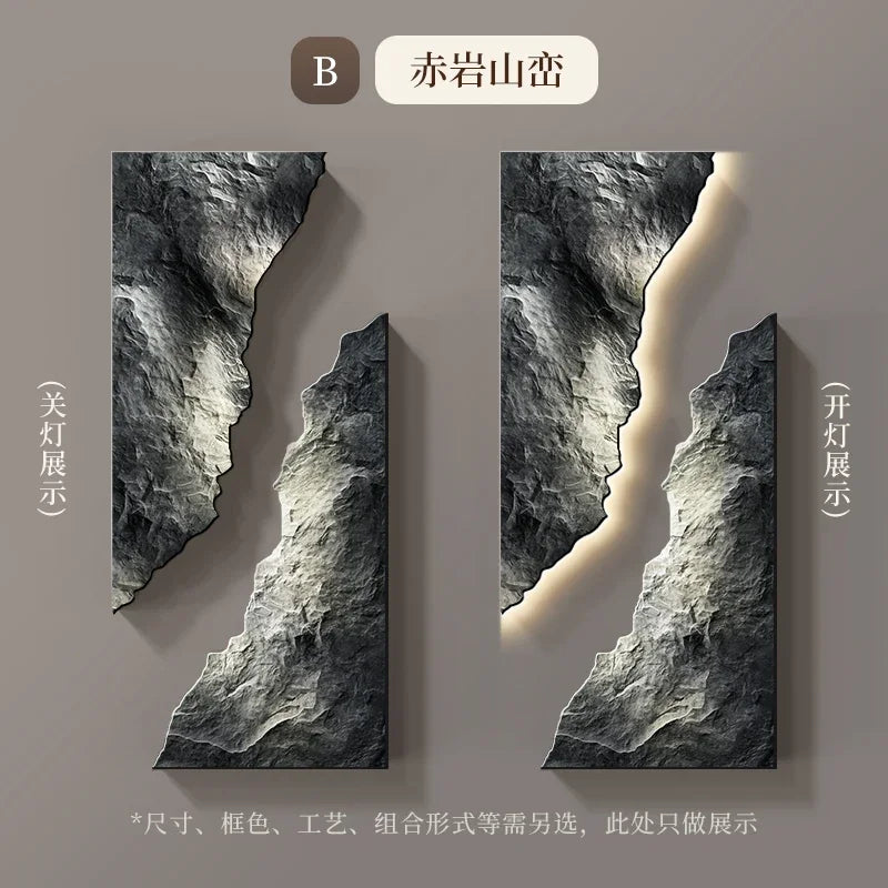 Luxury Rock Formation LED Wall Art Lamp
