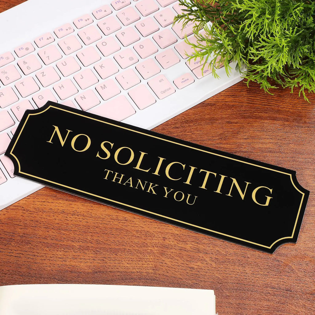 Elegant No Soliciting Door Sign
