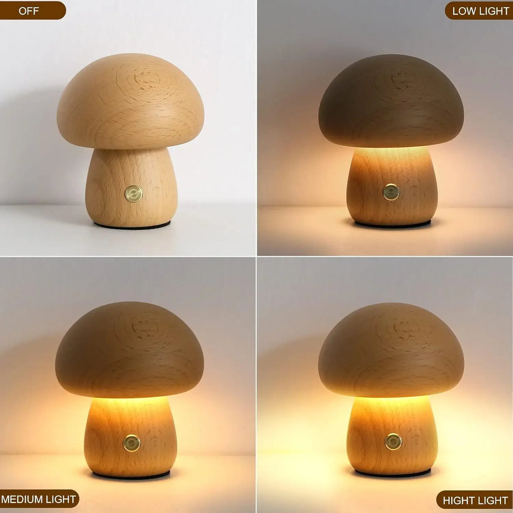 Rechargeable Mushroom Table Lamp