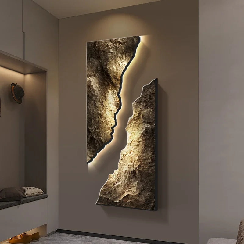 Luxury Rock Formation LED Wall Art Lamp
